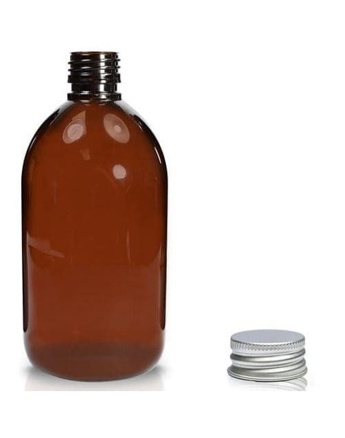 500ml Amber PET Bottle with Aluminium Cap