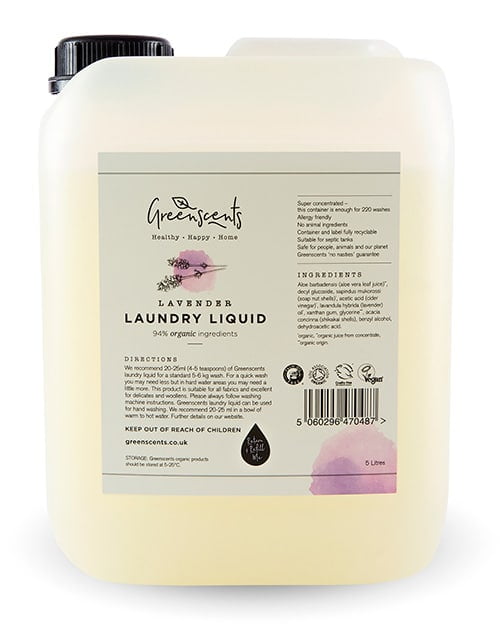 🧺 Greenscents Laundry Liquid Refill Bundle – 500ml Bottle + 5L Refill (Save £7.02)