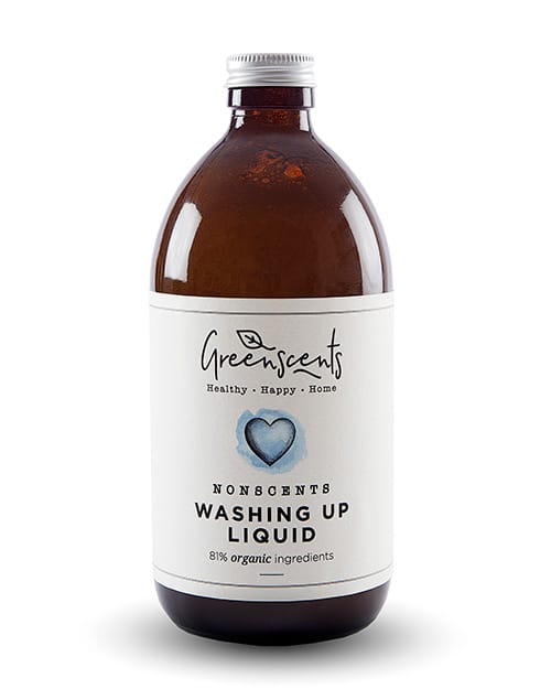 Nonscents Organic Washing Up Liquid – Fragrance-Free, Non-Toxic & Kind to Hands | Greenscents