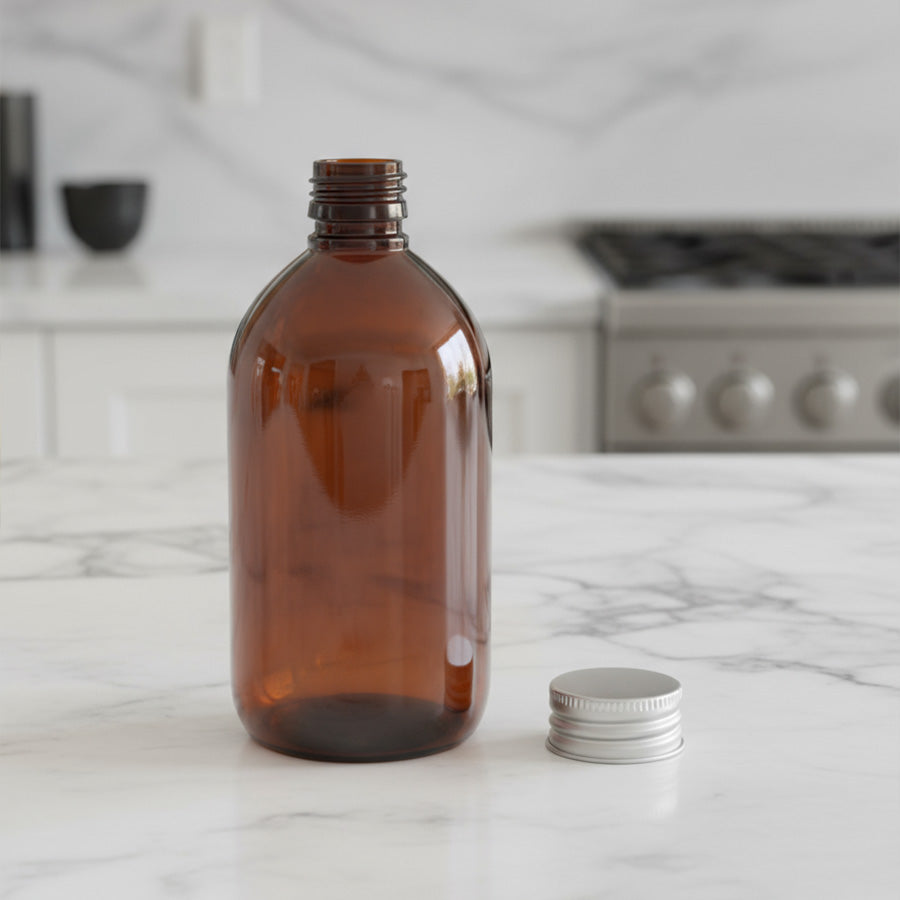 500ml Amber PET Bottle with Aluminium Cap