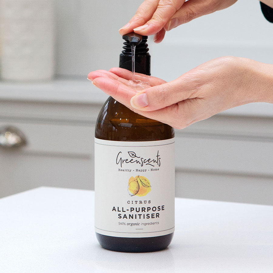Greenscents Organic All-Purpose Sanitiser – Citrus-Scented Surface Cleaner for Safe, Natural Hygiene