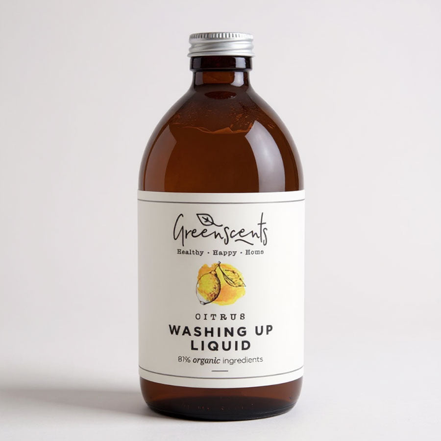 Greenscents Organic Washing Up Liquid – Non-Toxic, Tough on Grease & Gentle on Skin