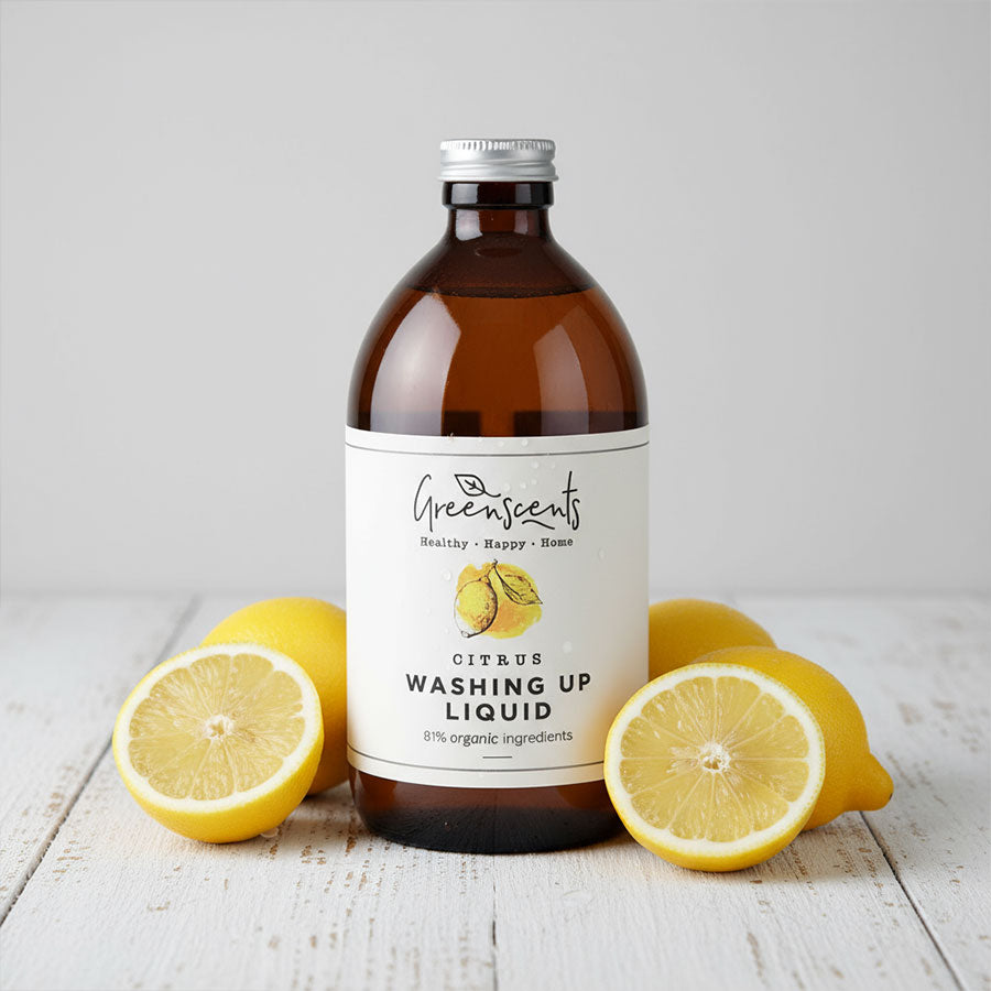 Greenscents Organic Washing Up Liquid – Non-Toxic, Tough on Grease & Gentle on Skin