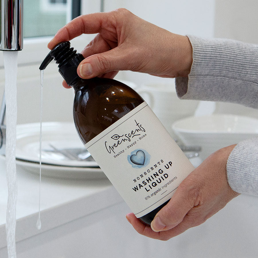 Nonscents Organic Washing Up Liquid – Fragrance-Free, Non-Toxic & Kind to Hands | Greenscents