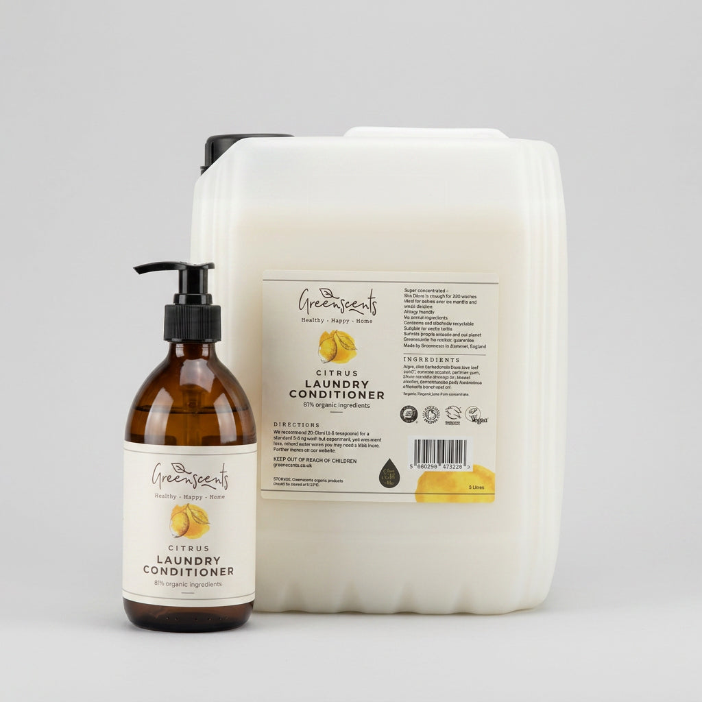 Greenscents Laundry Conditioner Refill Bundle – 500ml Bottle + 5L Refill (Save £7.47)