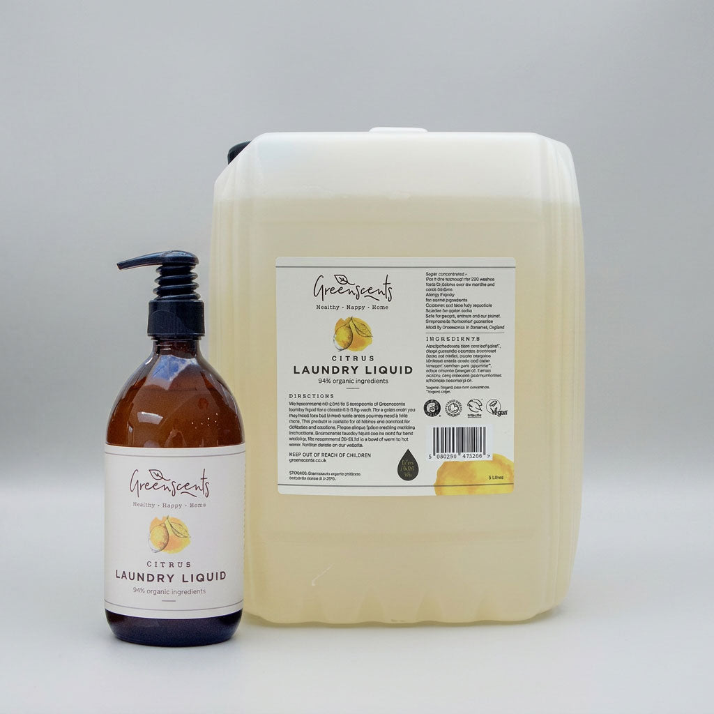 Greenscents Laundry Liquid Refill Bundle – 500ml Bottle + 5L Refill (Save £7.47)