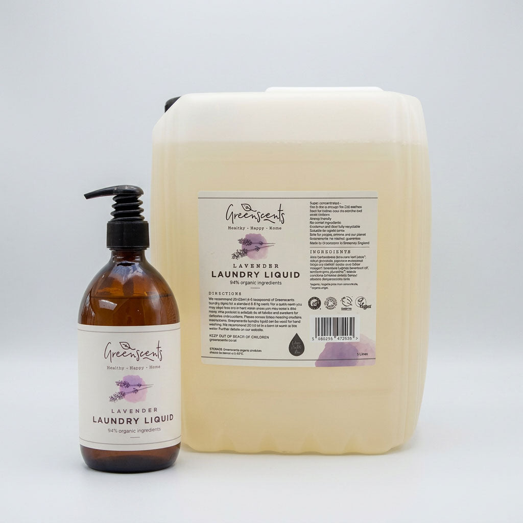 Greenscents Laundry Liquid Refill Bundle – 500ml Bottle + 5L Refill (Save £7.47)