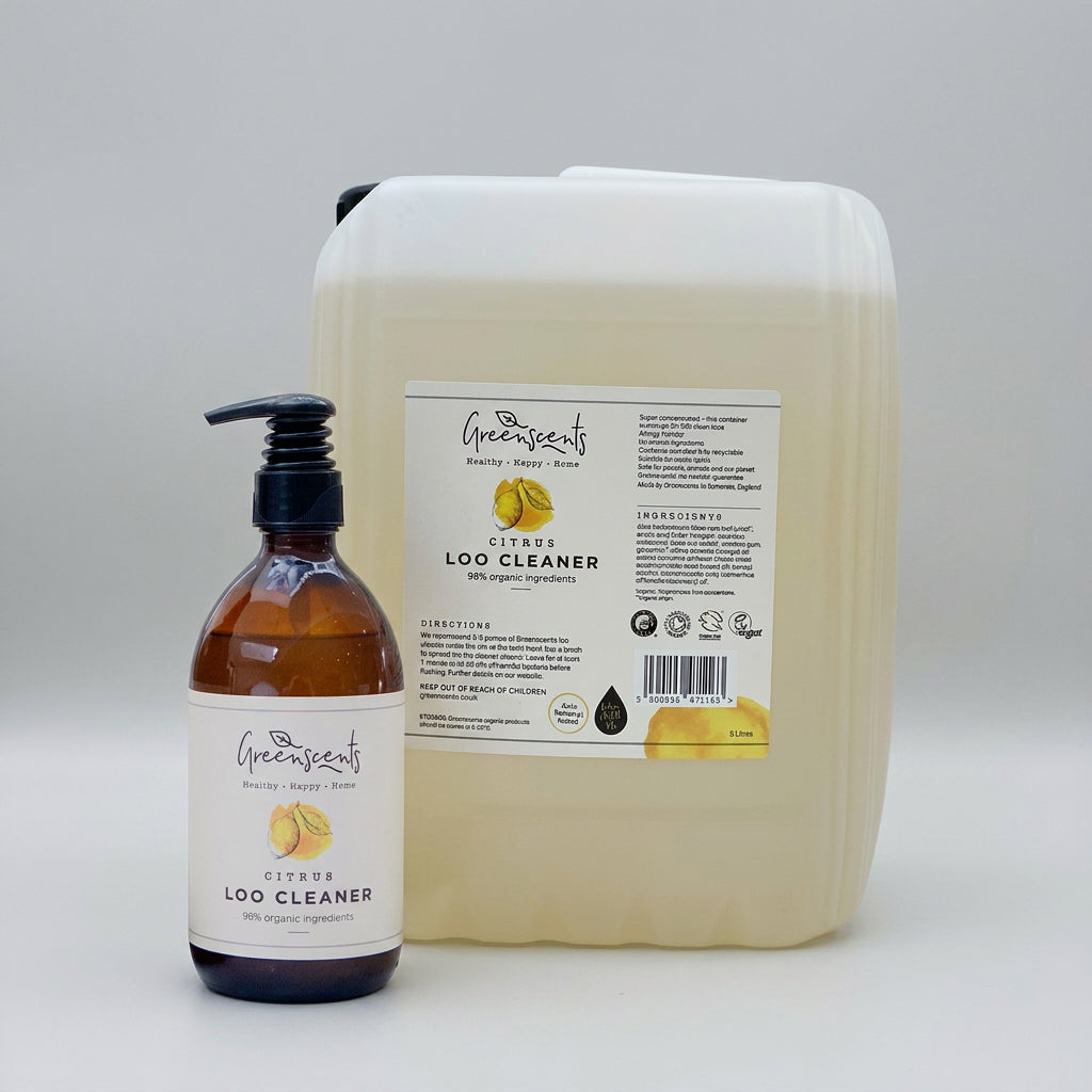 Greenscents Organic Loo Cleaner Refill Bundle – 500ml Bottle + 5L Refill (Save £5.87)