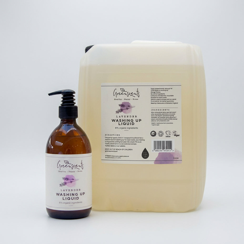 Greenscents Washing Up Liquid Refill Bundle – 500ml Bottle + 5L Refill (Save £6.35)