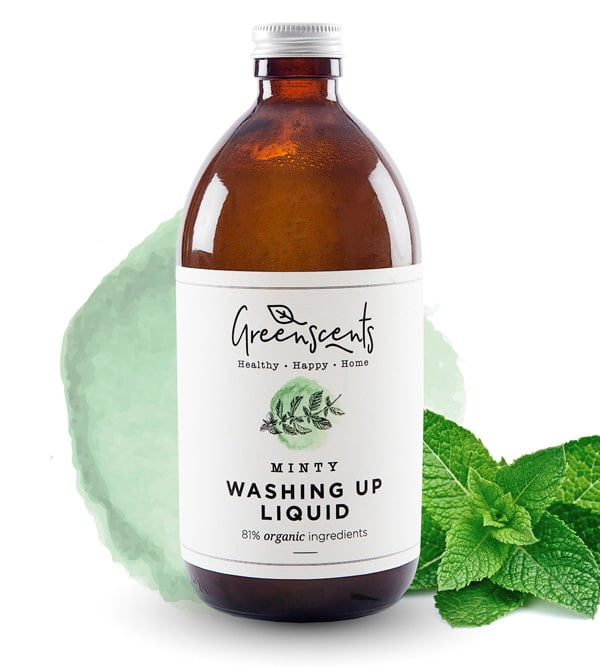 Greenscents category image for Dishes. Washing Up Liquid pack shot
