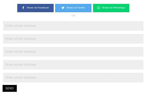 Screenshot of Greenscents refer a friend form
